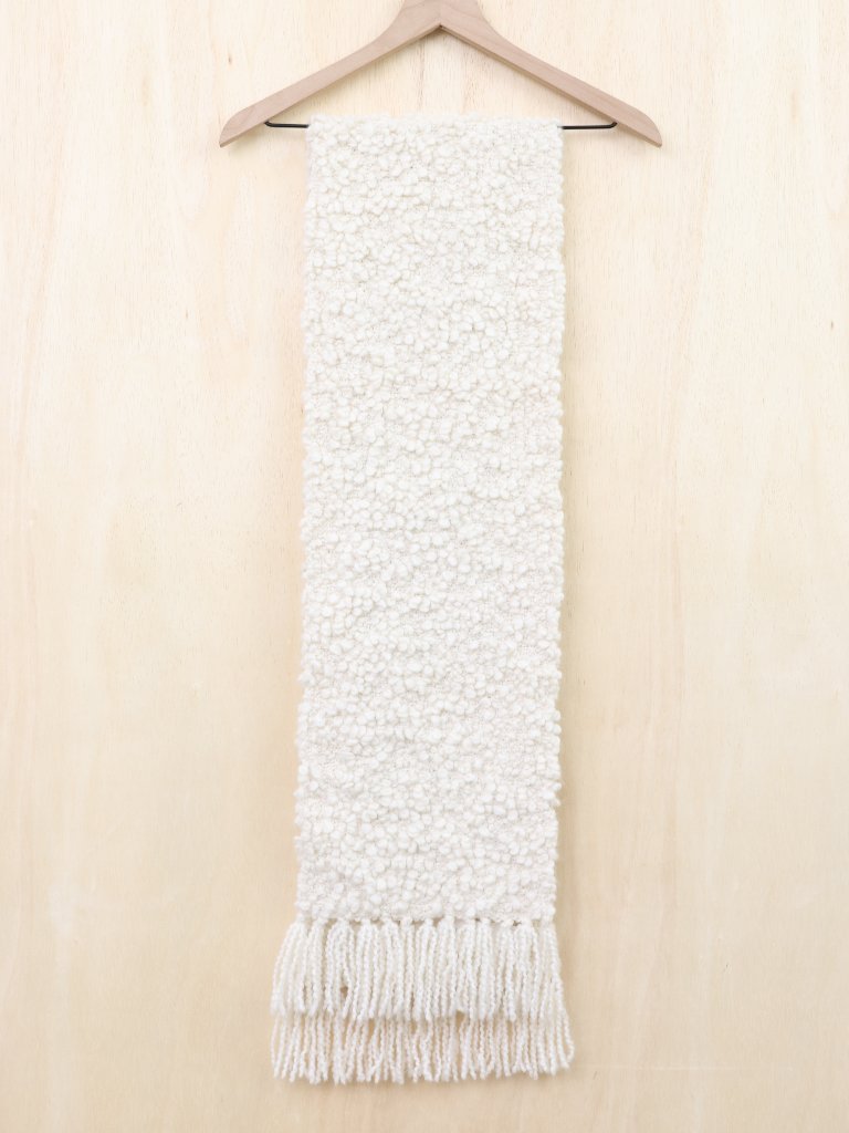 Boll & Branch Cream Wool Scarf One Size — image 2 of 4